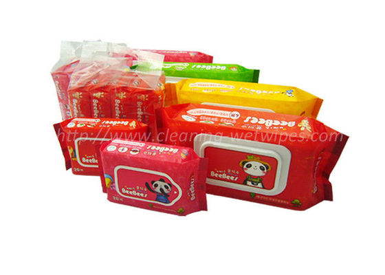 50gsm অ্যালকোহল বিনামূল্যে শিশুর ওয়াইপস / সুগন্ধি ফ্রি ওয়েট ওয়াইপস